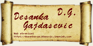 Desanka Gajdašević vizit kartica